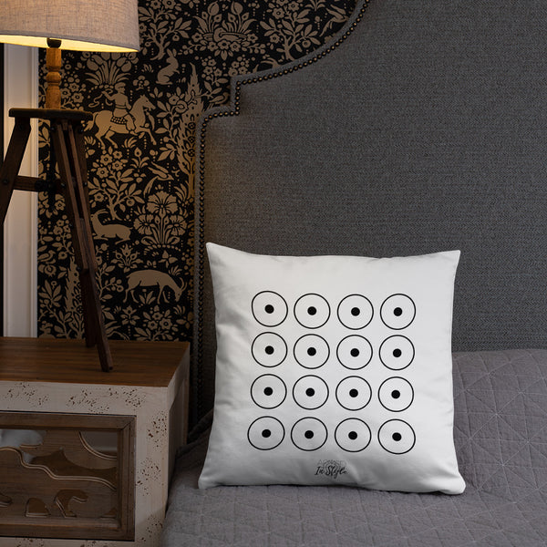 Black Floral Dry Fire Pillow, Dot Drill Style Target