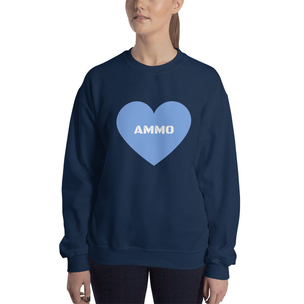 Ammo Love in Blue Sweatshirt