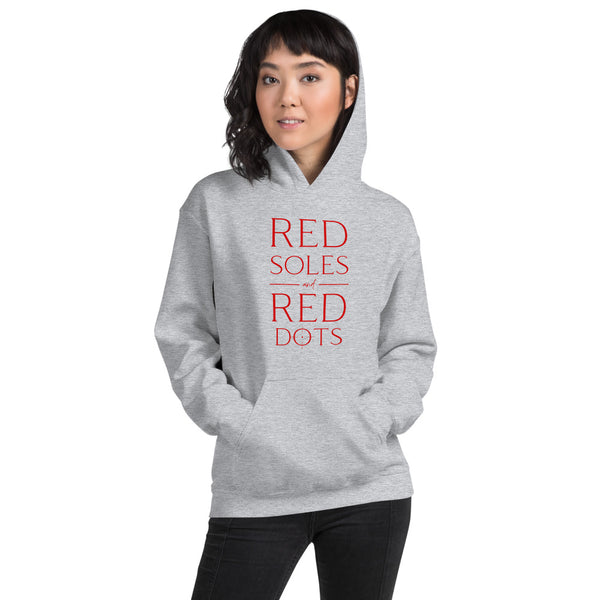 Red Soles and Red Dots, Women's Hoodie