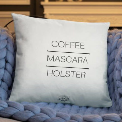 Coffee Mascara Holster Dry Fire Pillow Case