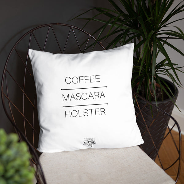 Coffee Mascara Holster Dry Fire Pillow Case